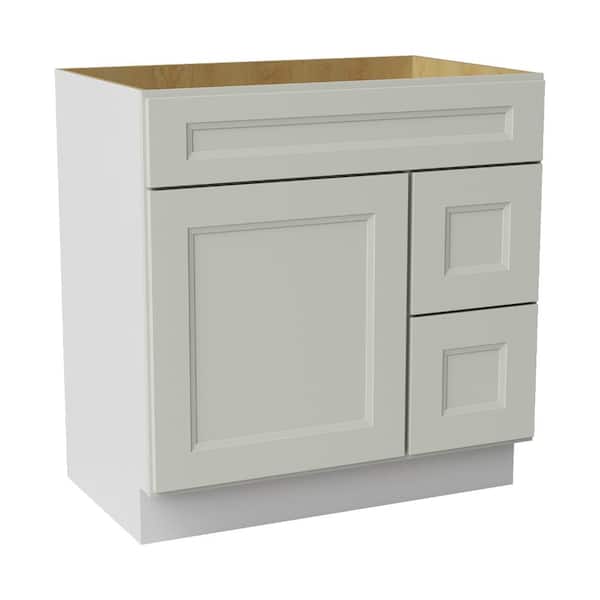 30 in. W x 21 in. D x 34.5 in. H Ready to Assemble Double Shaker Bath Vanity Combo Cabinet in Laguna Grey
