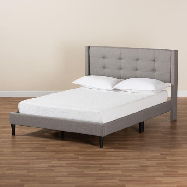 Baxton Studio Casol Gray Wood Frame Full Platform Bed 224 13086 HD