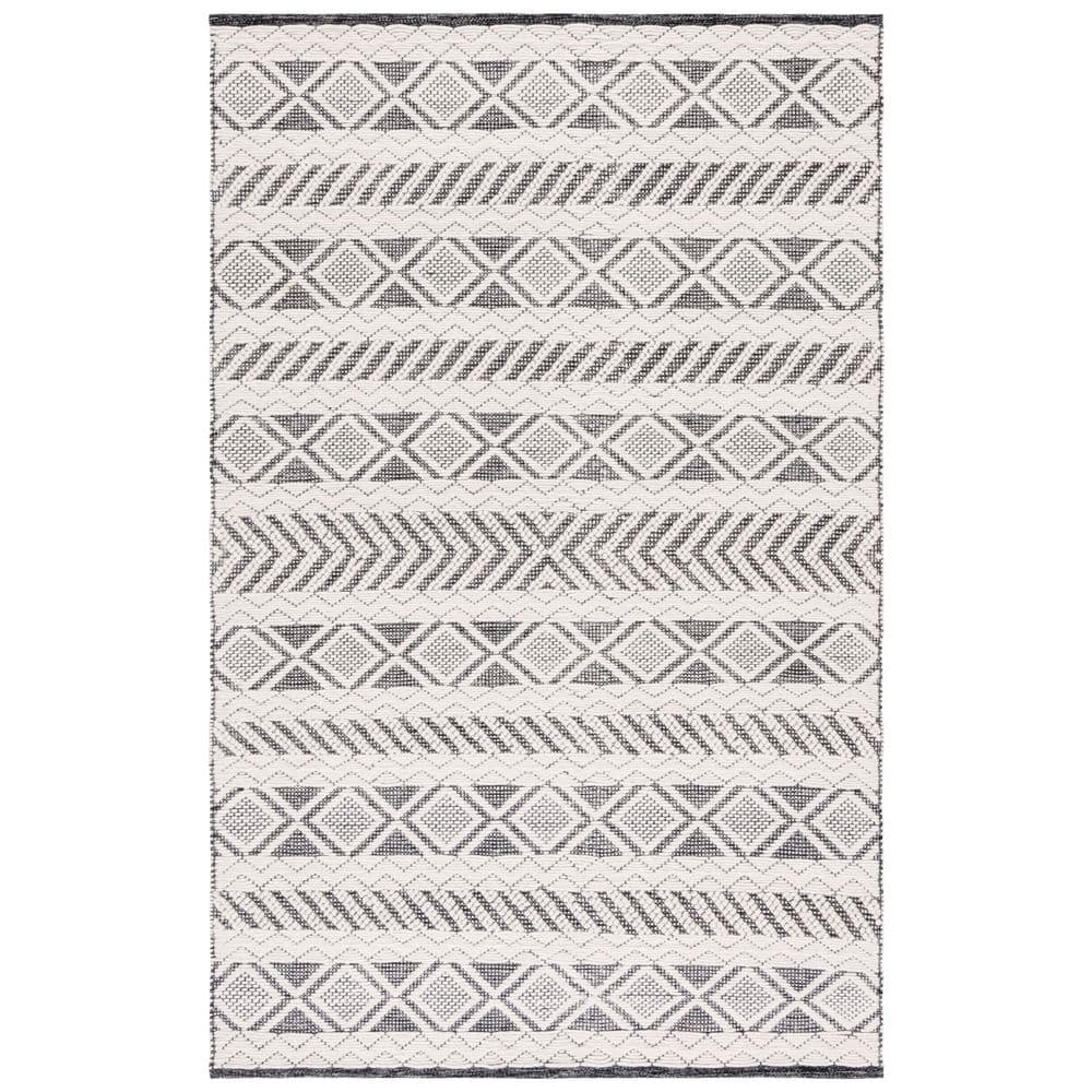 Vermont 6 ft. x 9 ft. Ivory/Black Diamond Chevron Area Rug price history on PriceWatchPro
