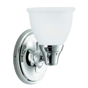 Forte Transitional 1-Light Polished Chrome Wall Sconce