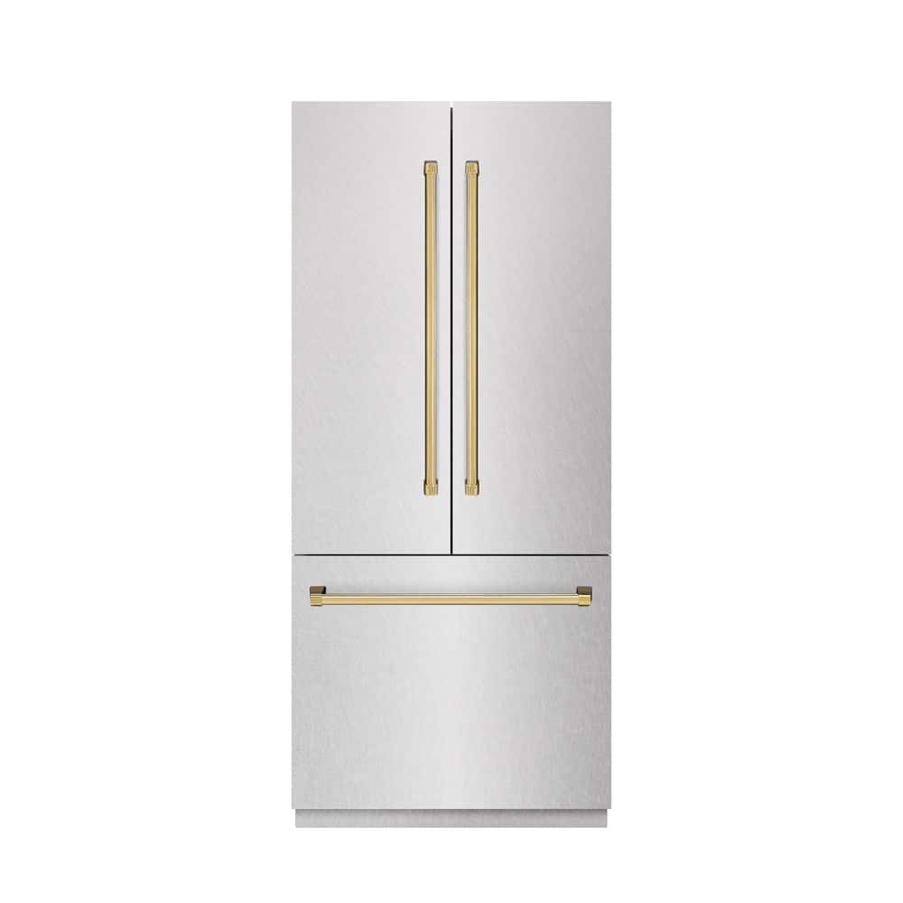 Autograph Edition 36 in. Built-In Refrigerator in Satin Steel with Graphite Gray Interior and Gold Accents price history on PriceWatchPro