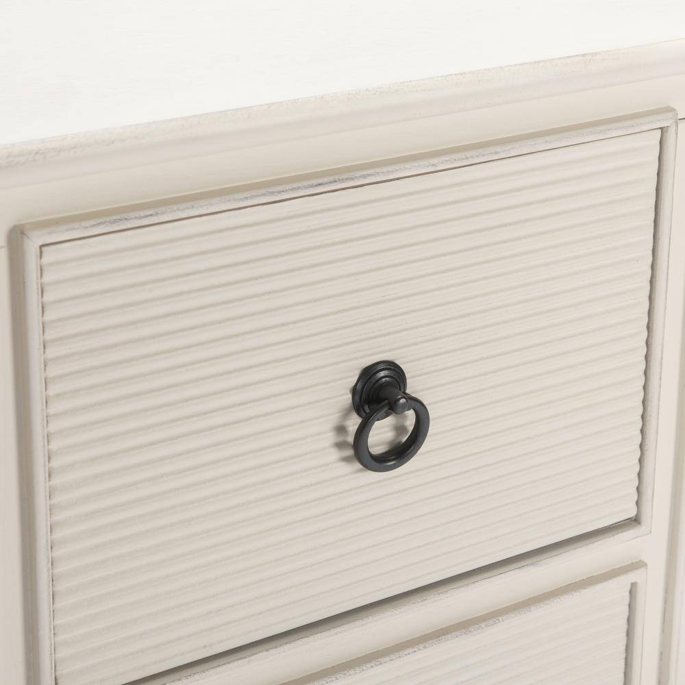 Adiland Distressed White 2-Door 3-Drawer Console Table