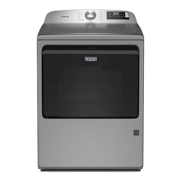 7.4 cu. ft. vented Front Load Gas Dryer in Classic Silver with Extra Power