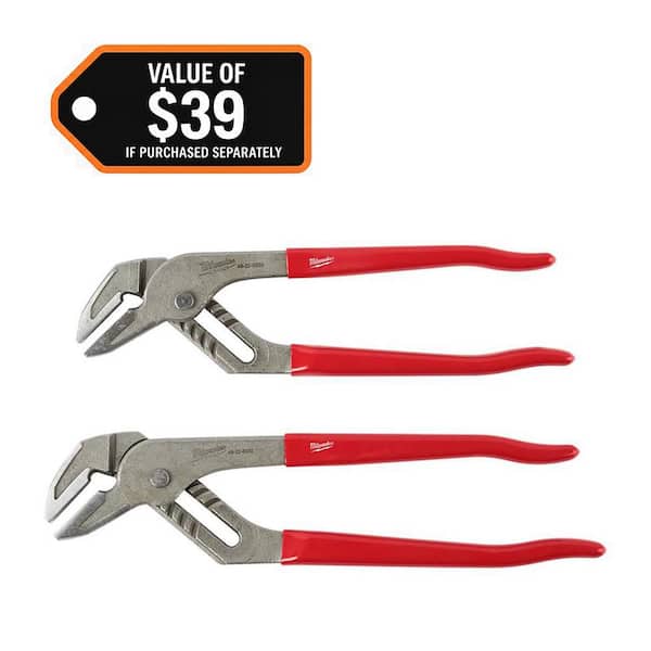 10 in. and 12 in. Smooth Jaw Pliers Set (2-Pack)
