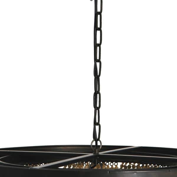 Storied Home 3-Light Brushed Black Metal Finish 2-Tier