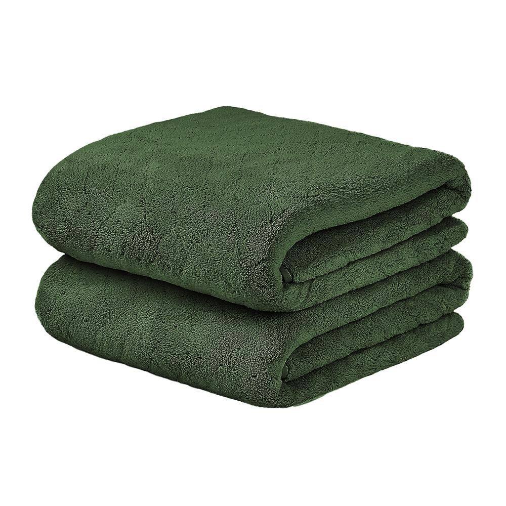 Olive Polyester Velvet Grid Bath Towel (Set of 2) price history on PriceWatchPro