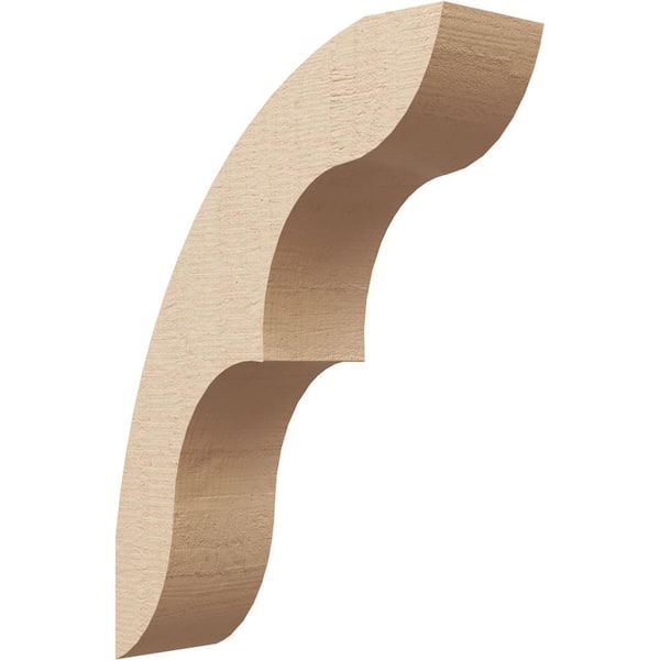 Ekena Millwork 5 in. x 22 in. x 16 in. Ozark Rough Cedar Woodgrain Timberthane Polyurethane Knee Brace, Primed