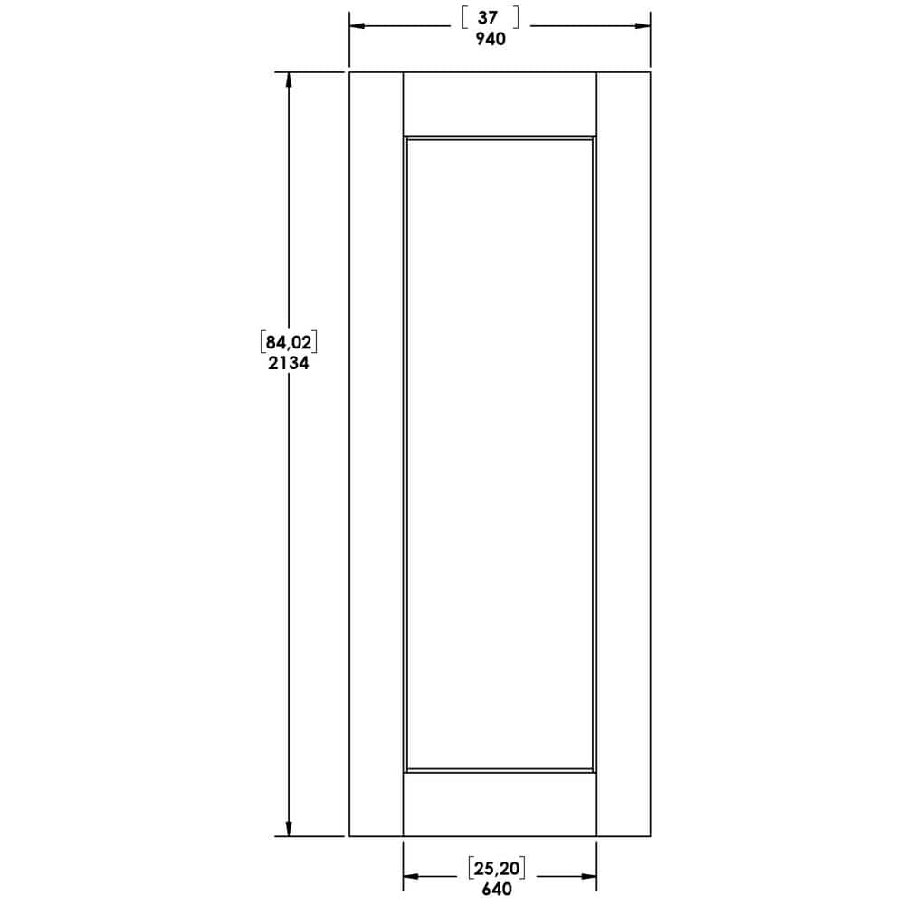 Reflex 84'' Unfinished Pine Wood Mirrored Barn Door