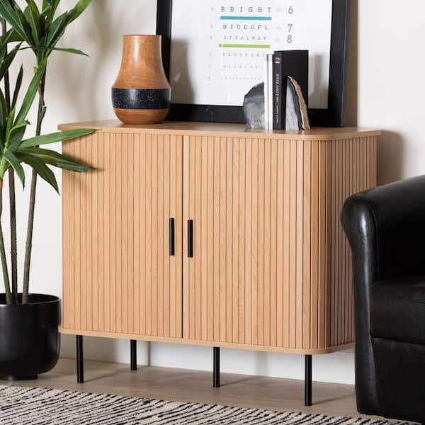 Lucia Light Oak Brown 29.5 in. H Storage Cabinet