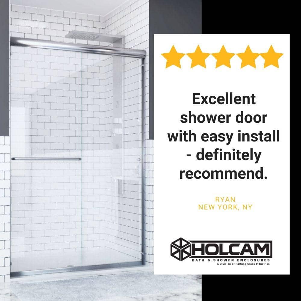 Distinctive Oil Rubbed Bronze Frameless Sliding Shower Door with Clear Glass