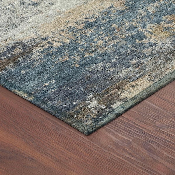 Chantille Machine Washable Indoor/Outdoor Abstract ACN2368 Blue 2 ft. x 7 ft. Runner Rug