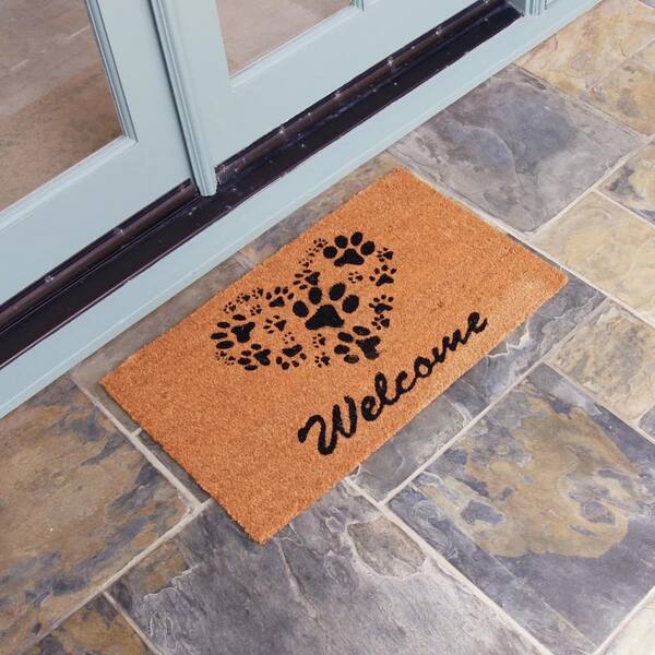 Rubber-Cal Kitty Cat Welcome Mat Cat Doormat 18 x 30-Inch 