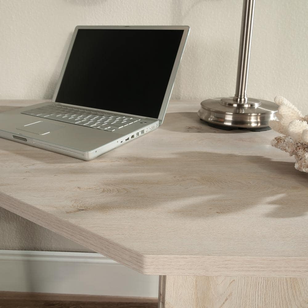 Chalked Chestnut Corner Computer Desk with Drawer and Filing Cabinet