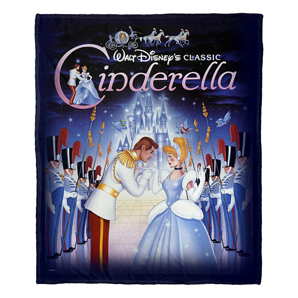 THE NORTHWEST GROUP Disney Princesses Cinderella Poster Silk Touch Multi-Colored Throw Blanket