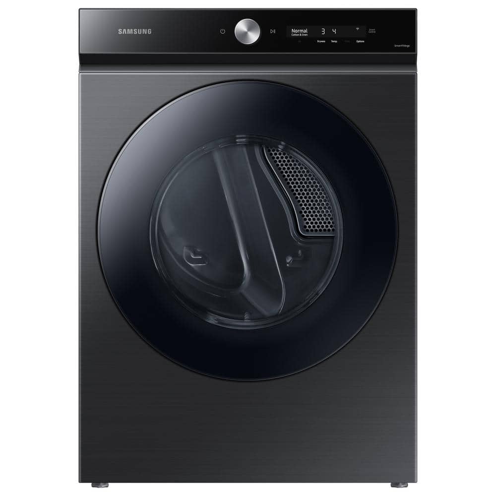 Bespoke 7.6 cu. ft. Ultra-Capacity Vented Smart Electric Dryer in Brushed Black with Super Speed Dry and AI Smart Dial