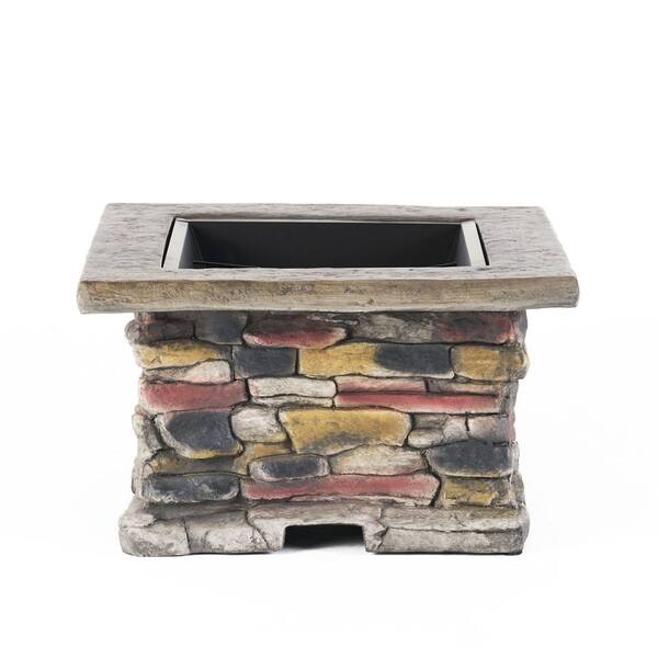 Square Natural Stone Fire Pit, Fire Pit Top Stone