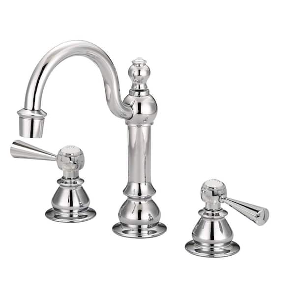Water Creation 8 in. Adjustable Widespread 2-Handle High Arc Lavatory Faucet in Chrome