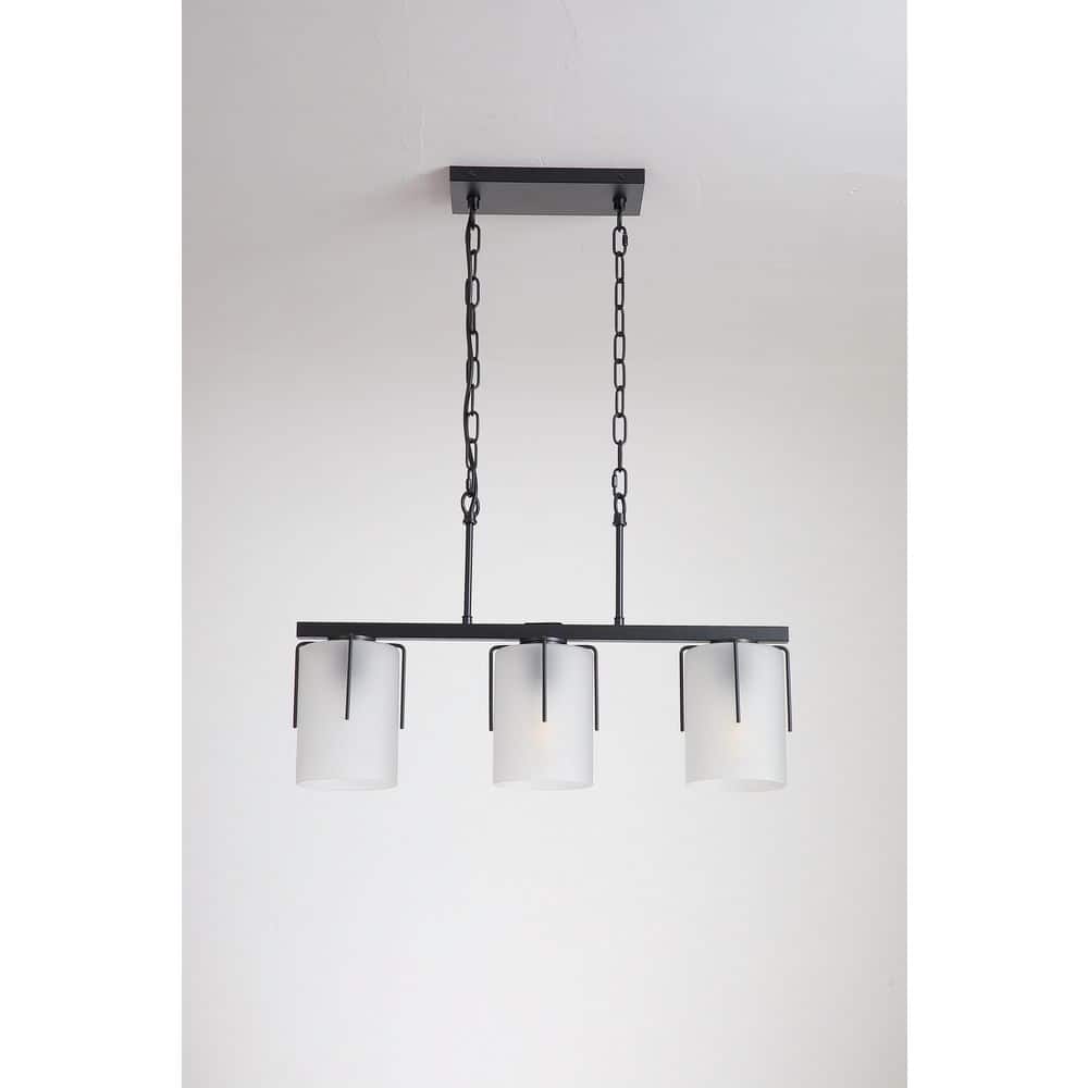 Phira 60 Watt 3 Light Gold Hanging Pendant Light Fixture with Frosted Glass Cylinder Shade price history on PriceWatchPro