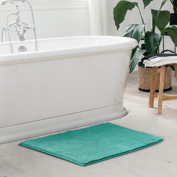 Mohawk Home Pure Perfection Turquoise 17 in. x 24 in. Nylon Machine  Washable Bath Mat 288692 - The Home Depot