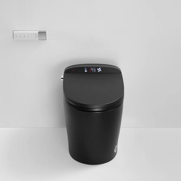 Boosicavelly Elongated Bidet Toilet 1.28 GPF Matte Black with Heated, Deodorizing, Soft Close