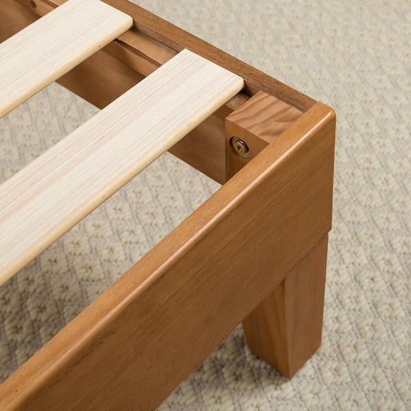 超熱 Brown Zinus Deluxe with Bed Platform Twin in. 12 Frame Wood サーフィン・ボディボード