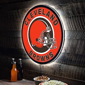 Cleveland Browns Round 23 in. Plug-in LED Lighted Sign