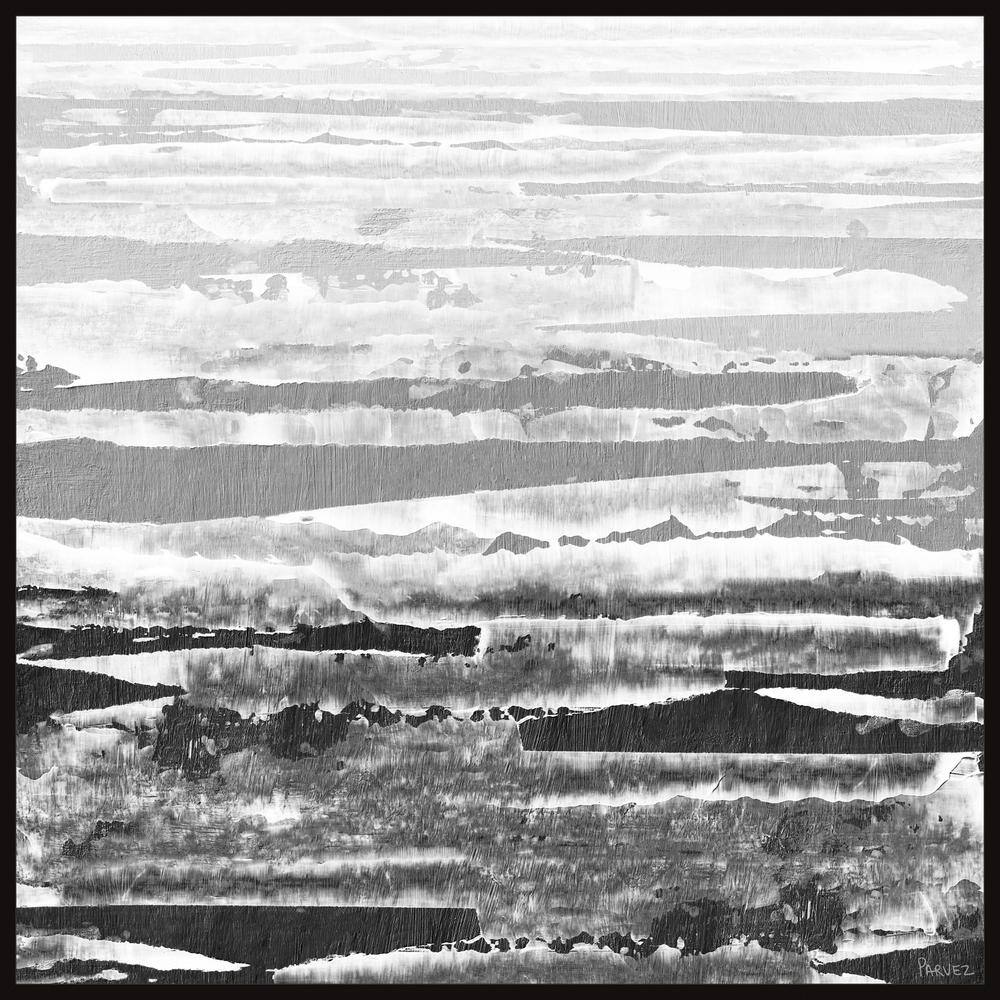 Arctic Winter by Parvez Taj Floater Framed Canvas Abstract Art Print 32 in.