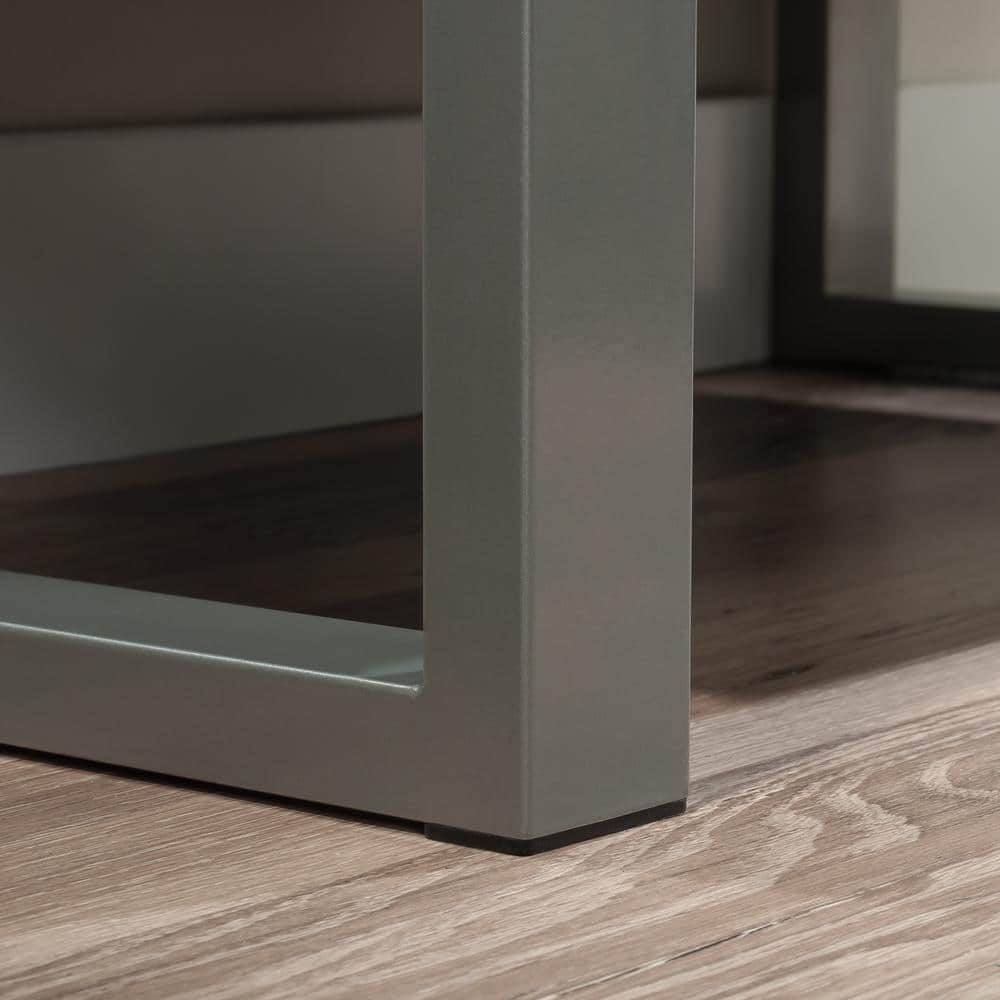 Blade Walnut 2-Drawer Lateral File Cabinet with Silver Frame