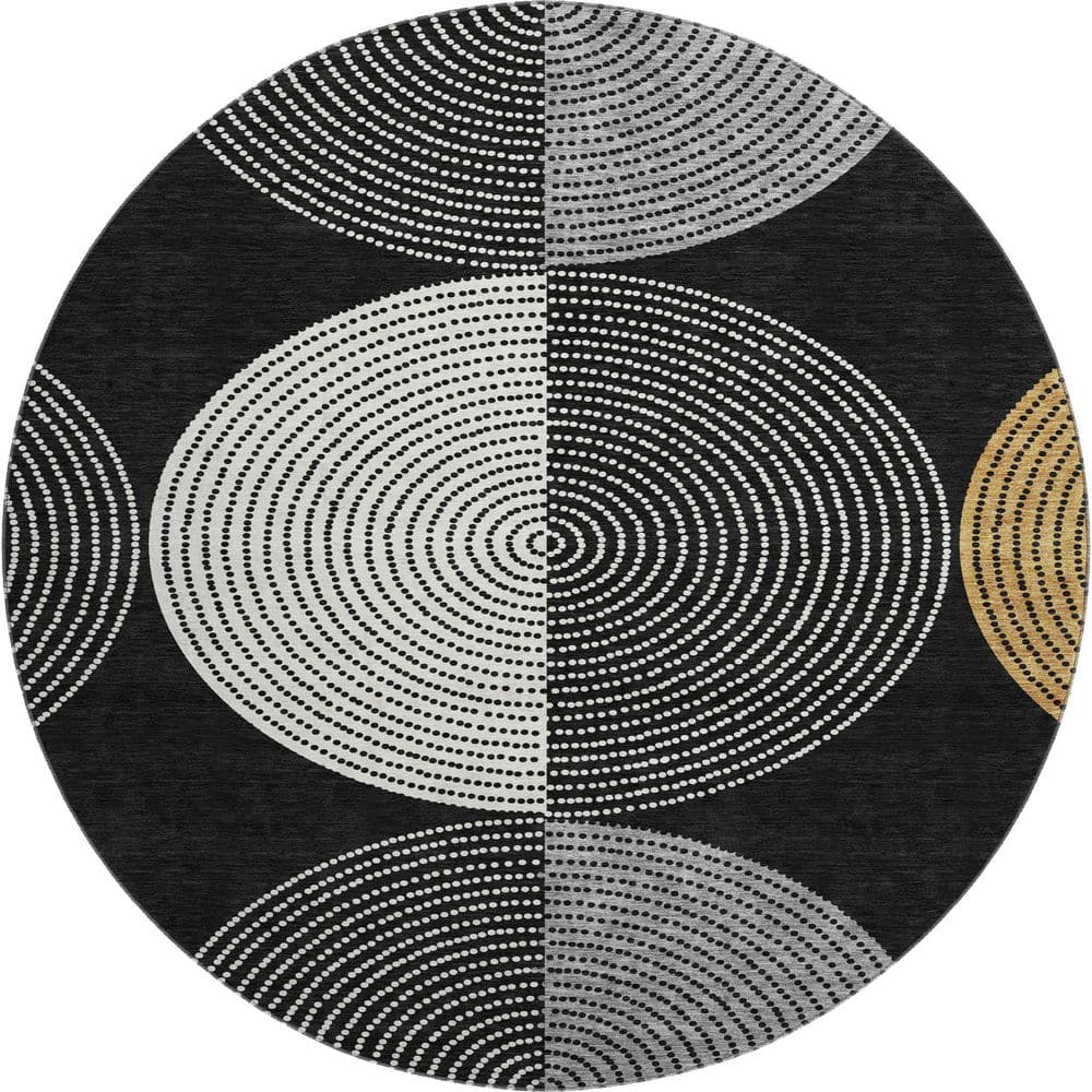 Addison Rugs Mayfield Premium Machine Washable Abstract AMF2281 Black 8 ...