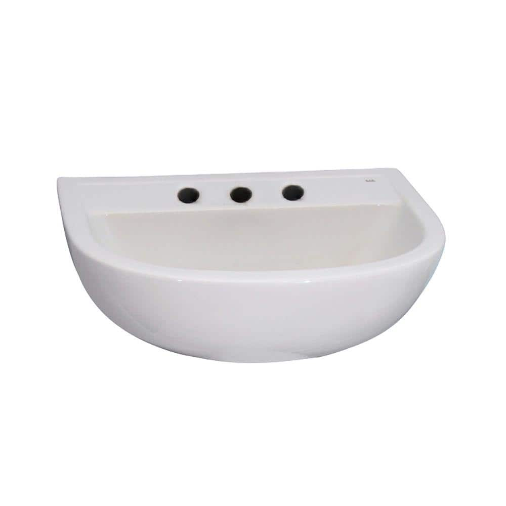 Compact 450 Wall-Hung Bathroom Sink in White -  Barclay Products, 4-618WH