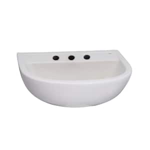 Compact 500 Wall-Hung Bathroom Sink in White