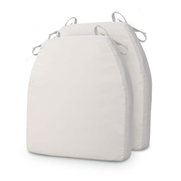 Unbranded 2-Piece 17 x 2 White Outdoor Trapezoid Lounge Chair Cushion in Seat Back Cushion