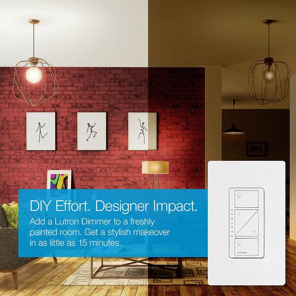 Lutron Caseta Wireless Smart Lighting, Cordless Ceiling Light With Wall Switch
