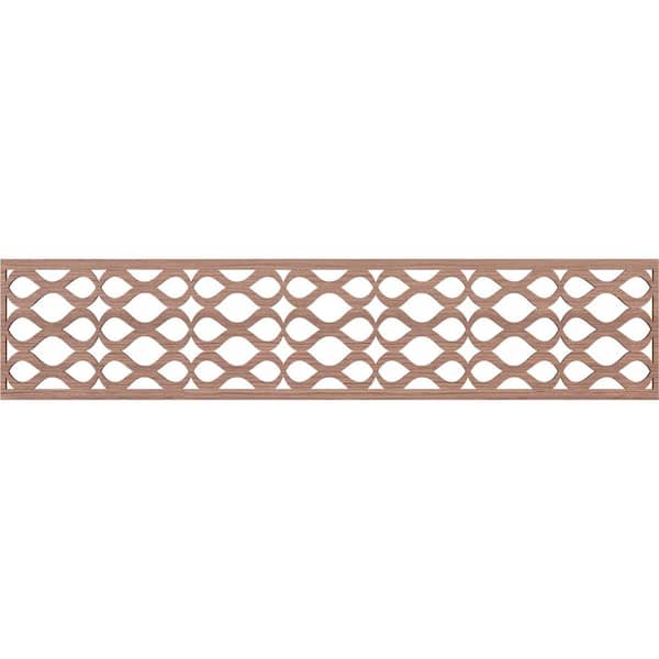Ekena Millwork Somerset Fretwork 0.25 in. D x 46.75 in. W x 10 in. L Walnut Wood Panel Moulding