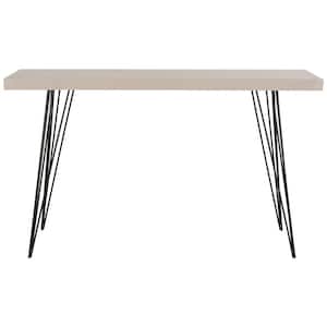 Wolcott 55 in. Off-White/Black Wood Console Table