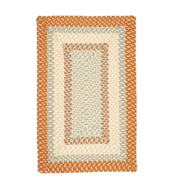 Home Decorators Collection Blithe Tangerine 4 ft. x 6 ft. Rectangle Braided Area Rug