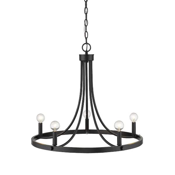 Acclaim Lighting Sawyer 5-Light Matte Black Chandelier