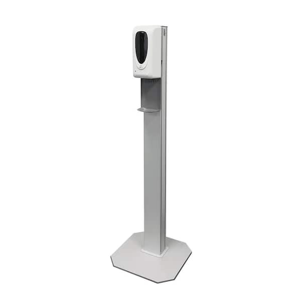 Unbranded Automatic Hand Sanitizer Dispenser with Drip Tray and Robust Anodized Aluminum Stand
