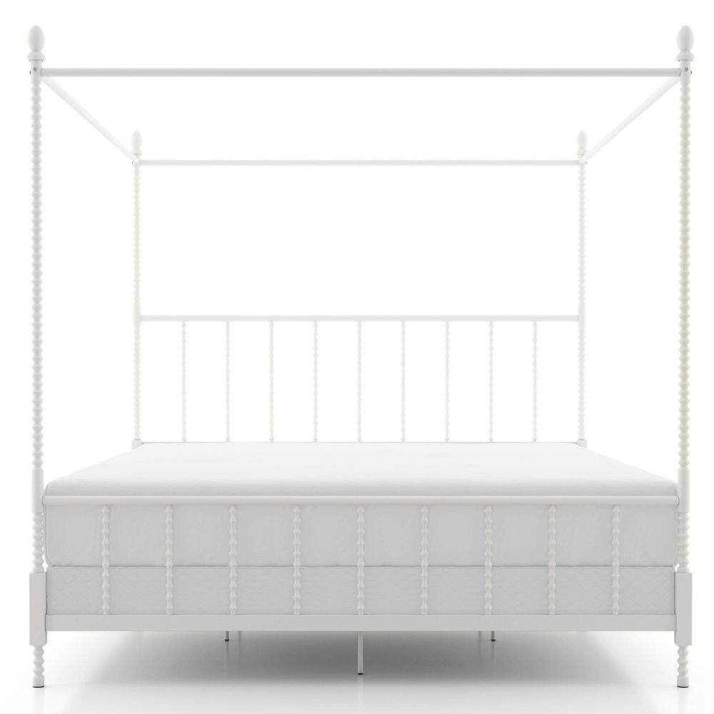 Cathy Black Metal Frame King Canopy Bed with Spindle Posts - thumbnail 8