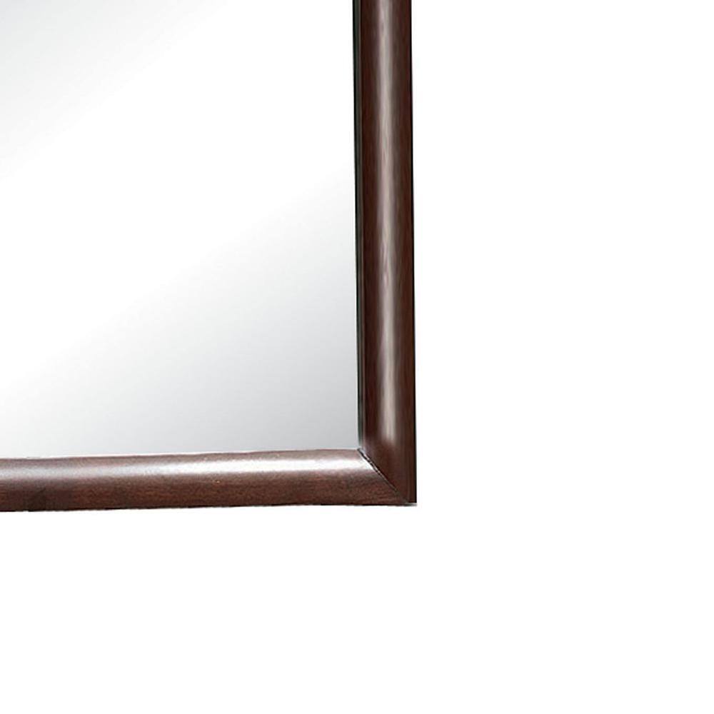 Espresso Rectangular Wooden Framed Dresser Mirror
