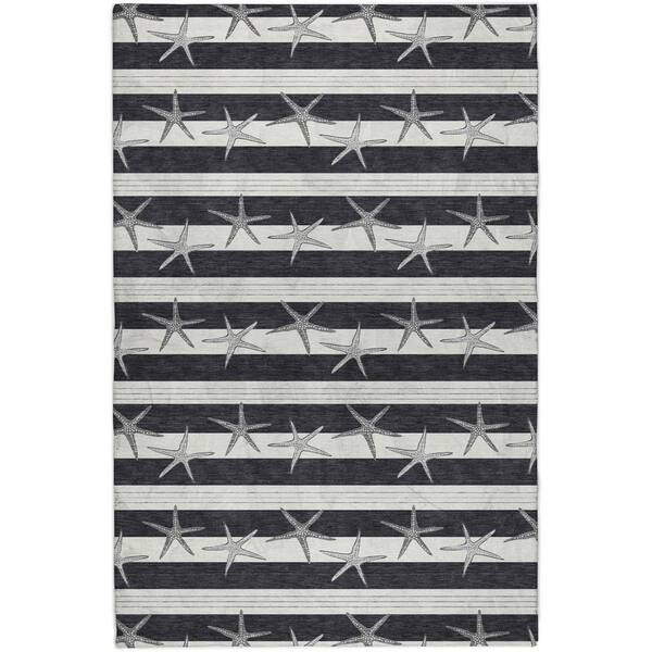 Dream Shag Premium Machine Washable Abstract ADS191 Midnight 9 ft. x 12 ft. Area Rug