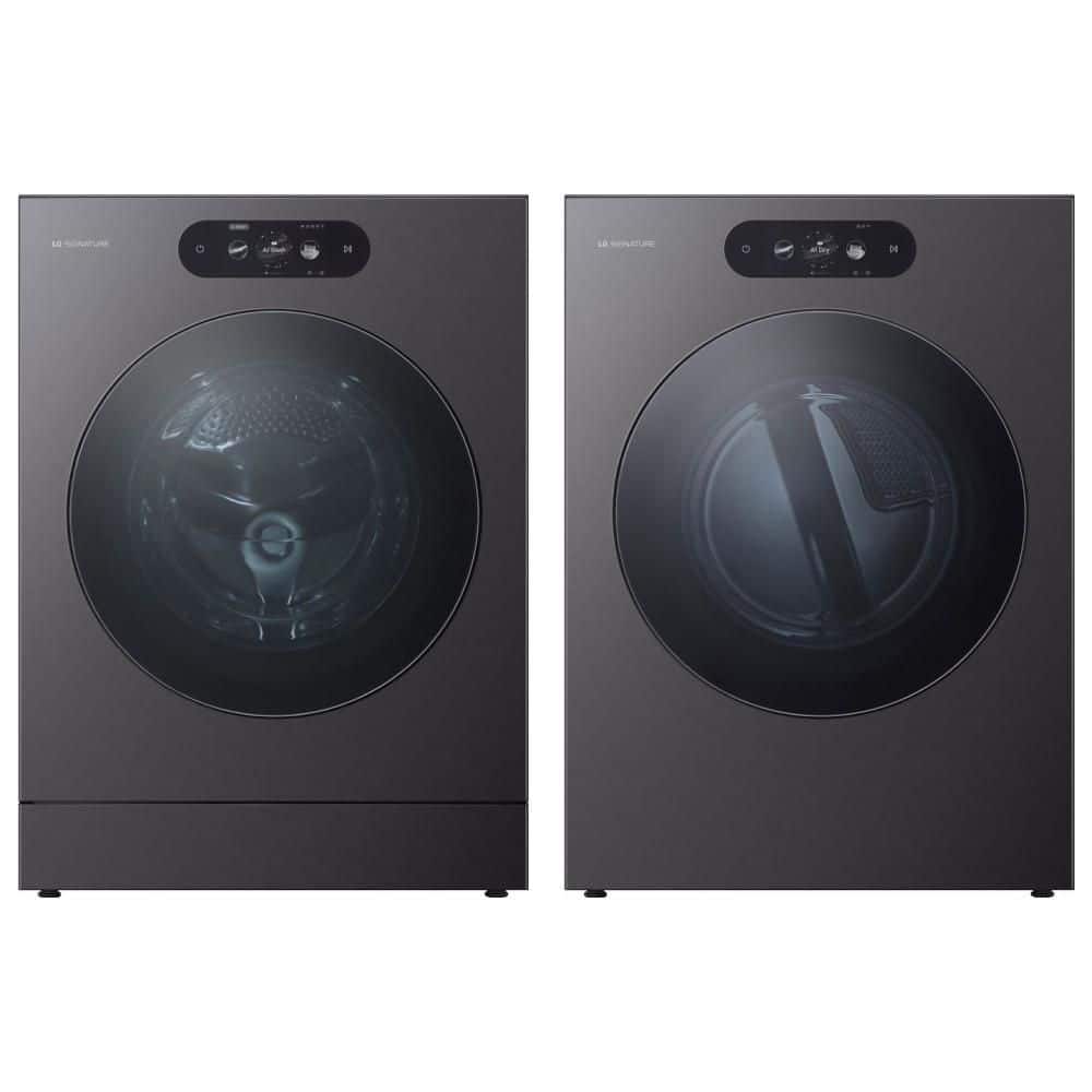 LG SIGNATURE 5.8 cu. ft. Brushed Black Steel Front Load Washer and