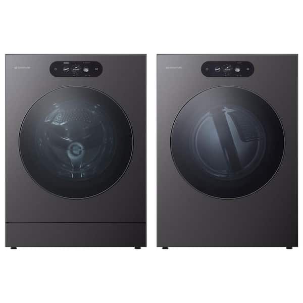 SIGNATURE 5.8 cu. ft. Brushed Black Steel Front Load Washer and 9.0 cu. ft. Dryer Set