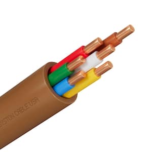 50 ft. 18/6 Brown Solid Bare Copper CMR/CL3R Thermostat Wire