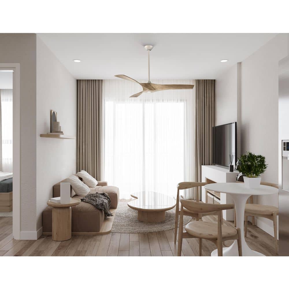 Hampton Bay Blaire 52 in. Indoor/Outdoor White Ceiling Fan with
