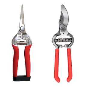 1.75 in. Stainless Steel Snips and 2.75 in. Steel Blade with Full Steel Core Handles Bypass Hand Pruner