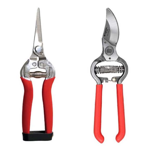 Corona 1.75 in. Stainless Steel Snips and 2.75 in. Steel Blade with Full Steel Core Handles Bypass Hand Pruner