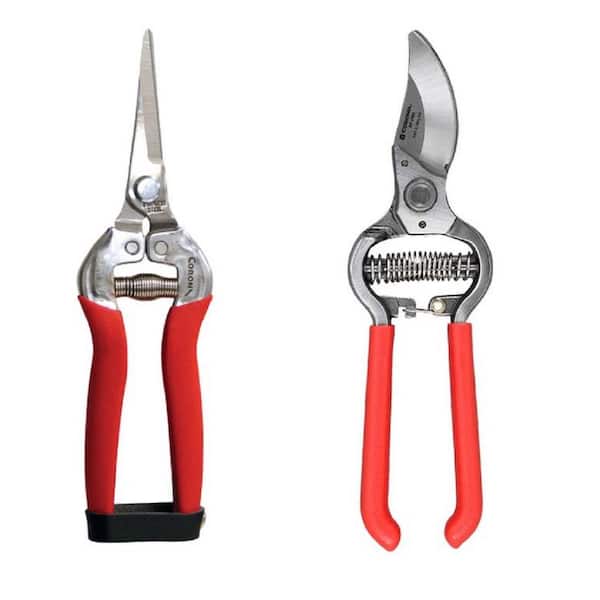 1.75 in. Stainless Steel Snips and 2.75 in. Steel Blade with Full Steel Core Handles Bypass Hand Pruner