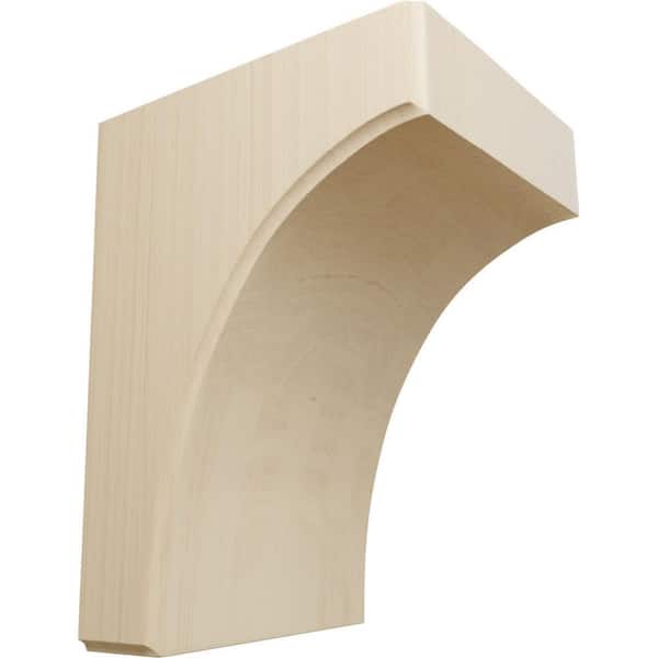 Ekena Millwork 6 in. x 5-1/2 in. x 8 in. Unfinished Rubberwood Clarksville Corbel