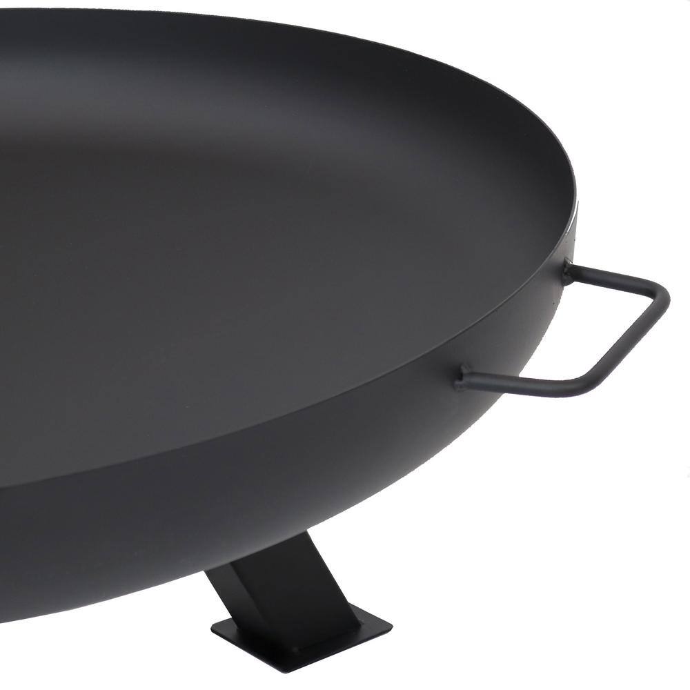 Rustic Black Steel Tripod Fire Pit Table with PVC Cover